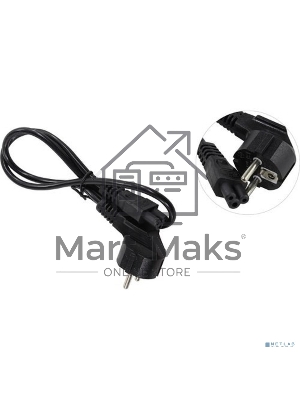 Кабель питания ноутбуков ExeGate Power PC5-7,5P (Евровилка Schuko->С5) VDE-250V-3*0.5-CU, 6A, 0.75м