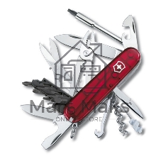 Нож перочинный Victorinox CyberTool L (1.7775.T) 91мм 39функций красный полупрозначный карт.коробка
