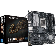 Материнская плата GIGABYTE B760M D3HP, LGA1700, Intel B760, 4xDDR5, 4xSATA, 2xM.2, 1xPCIe 4.0 x16, DisplayPort, HDMI, D-Sub, 1x1Gb LAN, 3x3.5 мм, 7.1, microATX