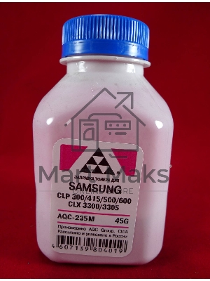 Тонер SAMSUNG CLP 300/315/320/325/360/415/500/510/600/610/660/CLX3300/3305 Magenta, (фл.45г.) AQC фас. Россия