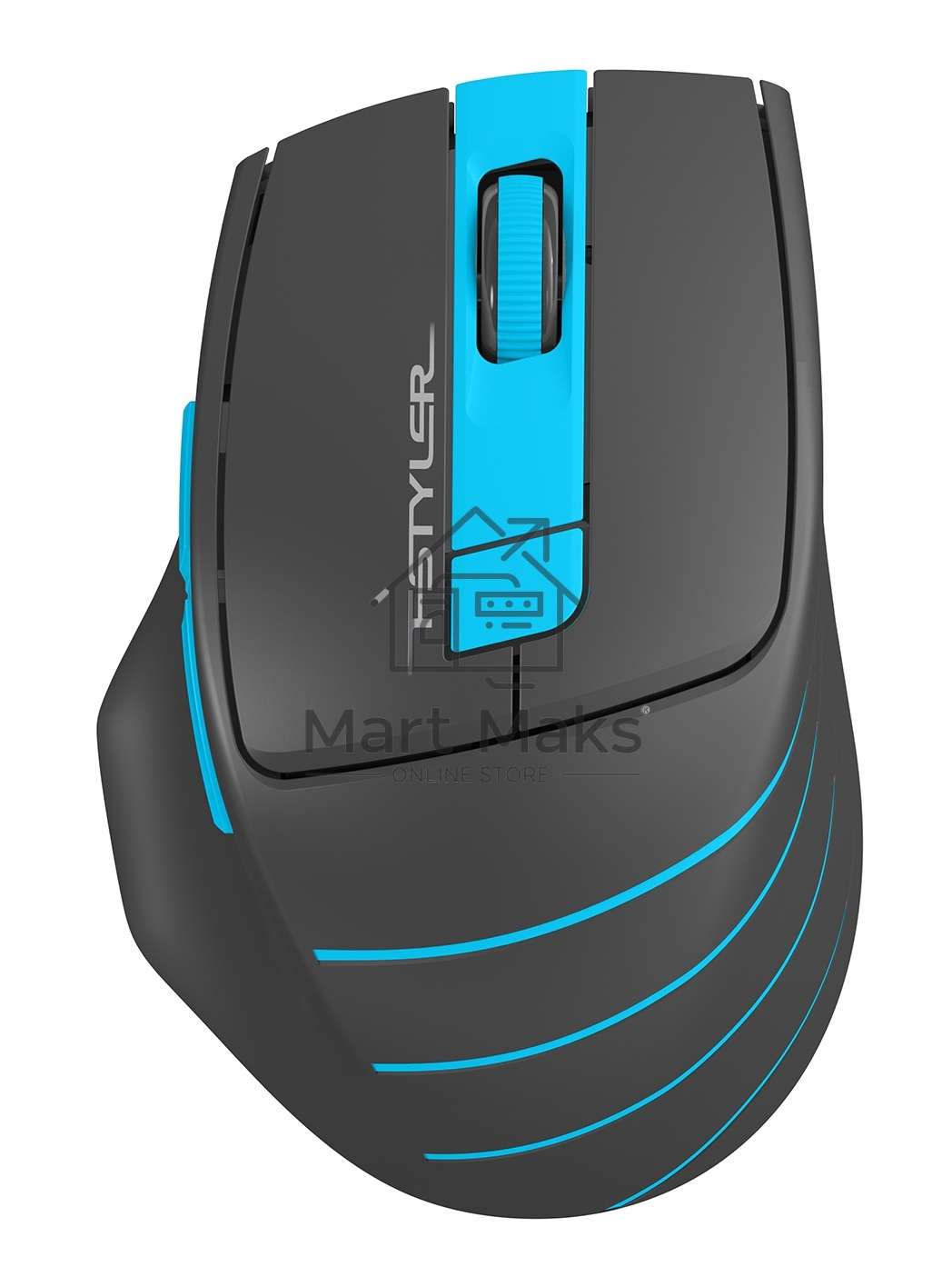 Мышь беспроводная A4Tech Fstyler FG30S серый/синий, 2000 dpi, радиоканал, USB, кнопки - 5