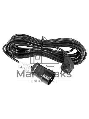 Удлинитель-шнур Rexant ПВС 3х0.75, 10 м, с/з, 6 А, 1300 Вт, IP44, черный (Сделано в России)