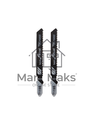 Пилка для электролобзика по дереву KRANZ T119B 76 мм 12 зубьев на дюйм 4-30 мм (2 шт./уп.)