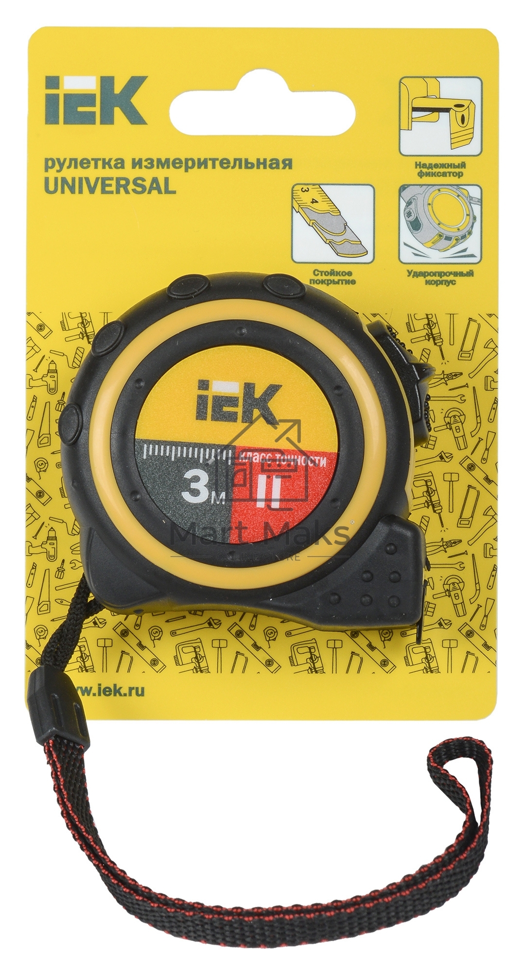 Рулетка измерительная Universal 3м IEK TIR10-1-003