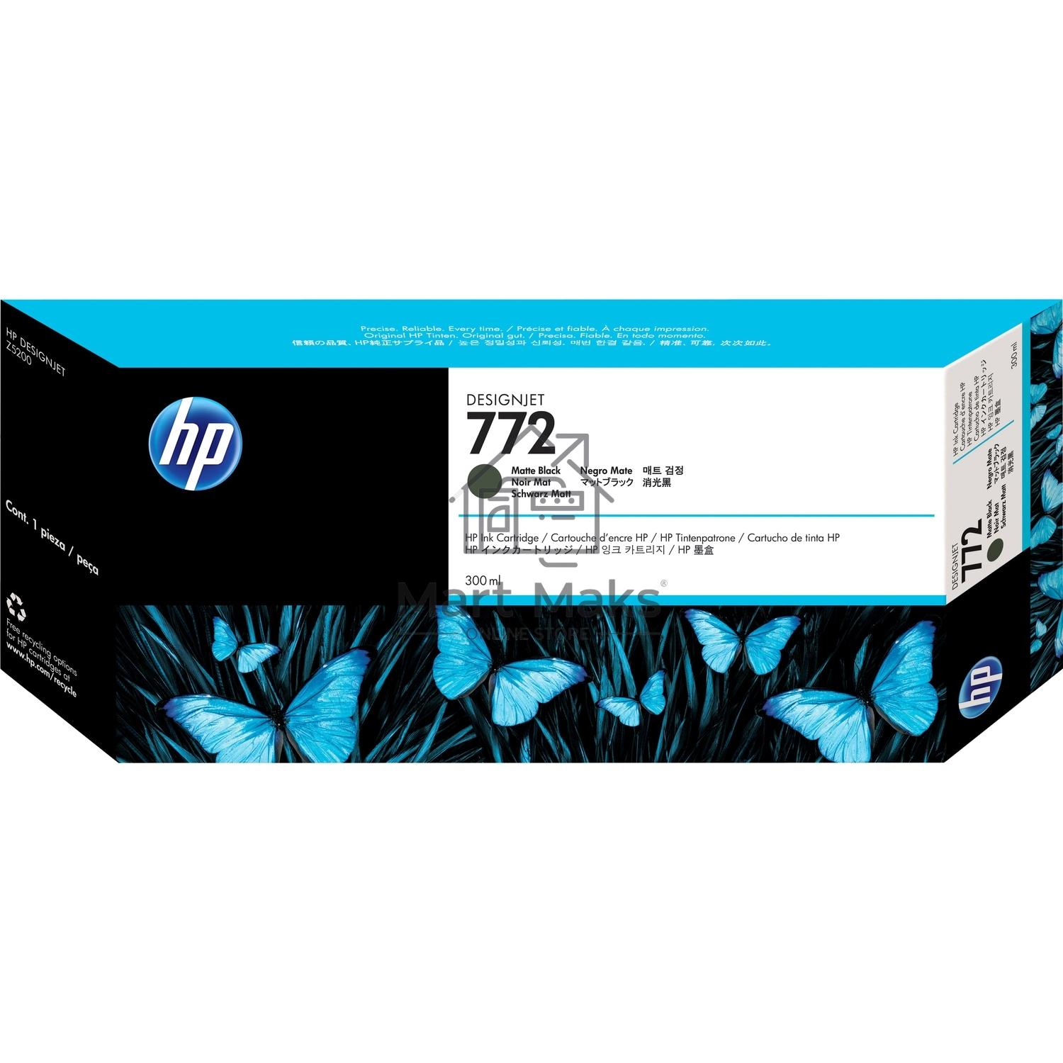 Картридж струйный HP №772 CN635A черный матовый для HP DJ Z5200 (300мл)