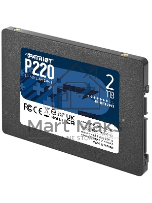 Накопитель SSD Patriot P220, 2Tb, SATA III, 2.5