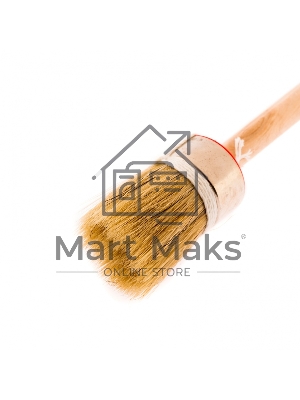 Кисть круглая Профи №6 (30 мм), натуральная щетина, деревянная ручка MTX 82044