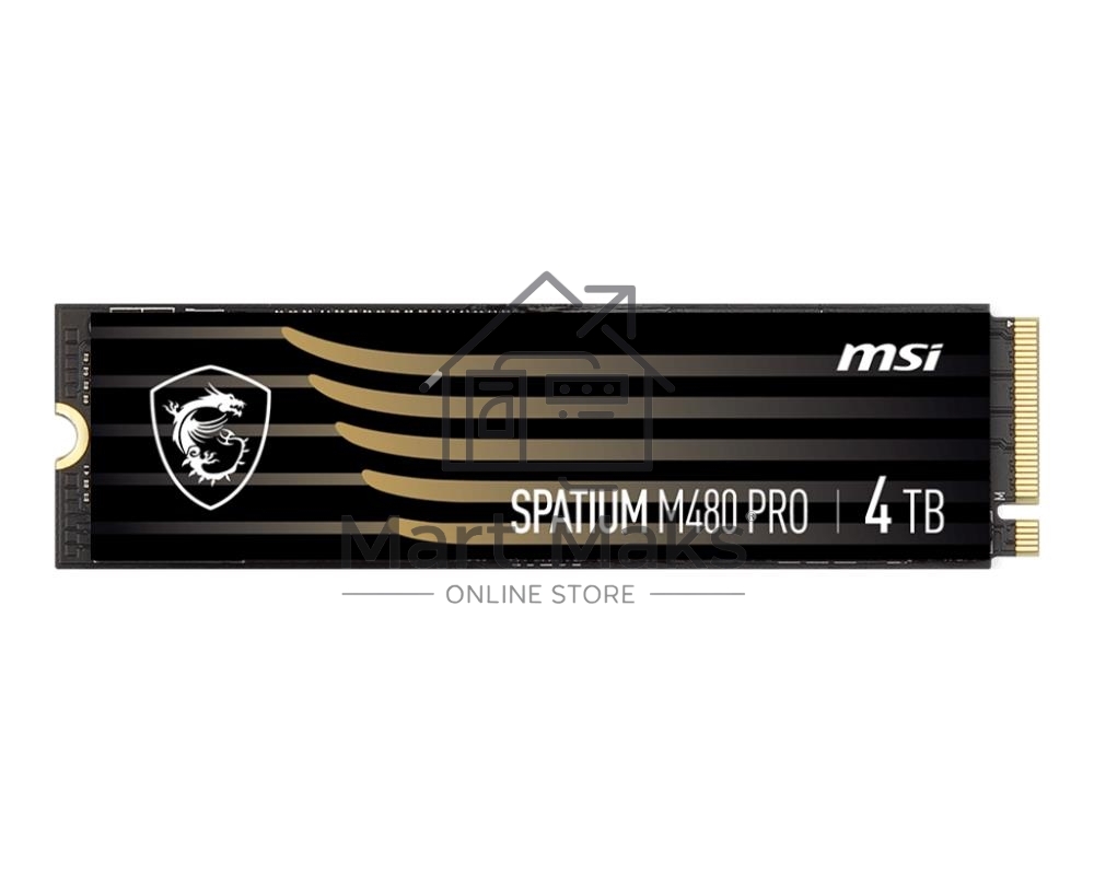 Накопитель SSD MSI SPATIUM M480 PRO, 1000GB, M.2 2280, PCIe 4.0 x4, NVMe, R/W 7400/6000