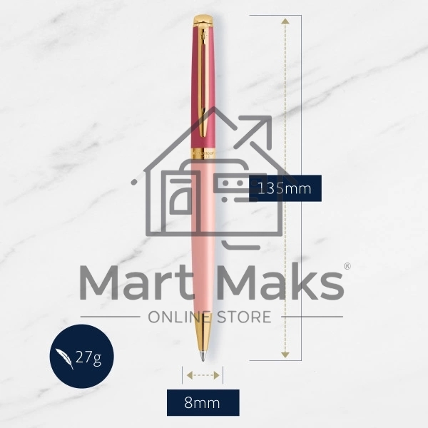 Ручка шариковая Waterman Hemisphere Colour Blocking (2179899) Pink GT M, синие чернила, подарочная коробка