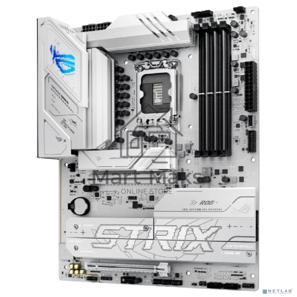 Материнская плата ASUS ROG STRIX B860-A GAMING WIFI, LGA1851, Intel B860, 4xDDR5, 4xSATA, 4xM.2, 2xPCIe 5.0 x16, 1xDP, 1xHDMI, 1x2.5Gb LAN, Wi-Fi, Bluetooth, 4xUSB 2.0, 2xUSB 3.2 Gen 1, 3xUSB 3.2 Gen 2, 1xUSB 4, 2xUSB-C, 3x3.5 мм, 7.1, ATX