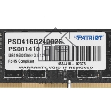 Оперативная память Patriot, DDR4, 16GB (1x16 GB), 2400 MHz, CL17, SO-DIMM