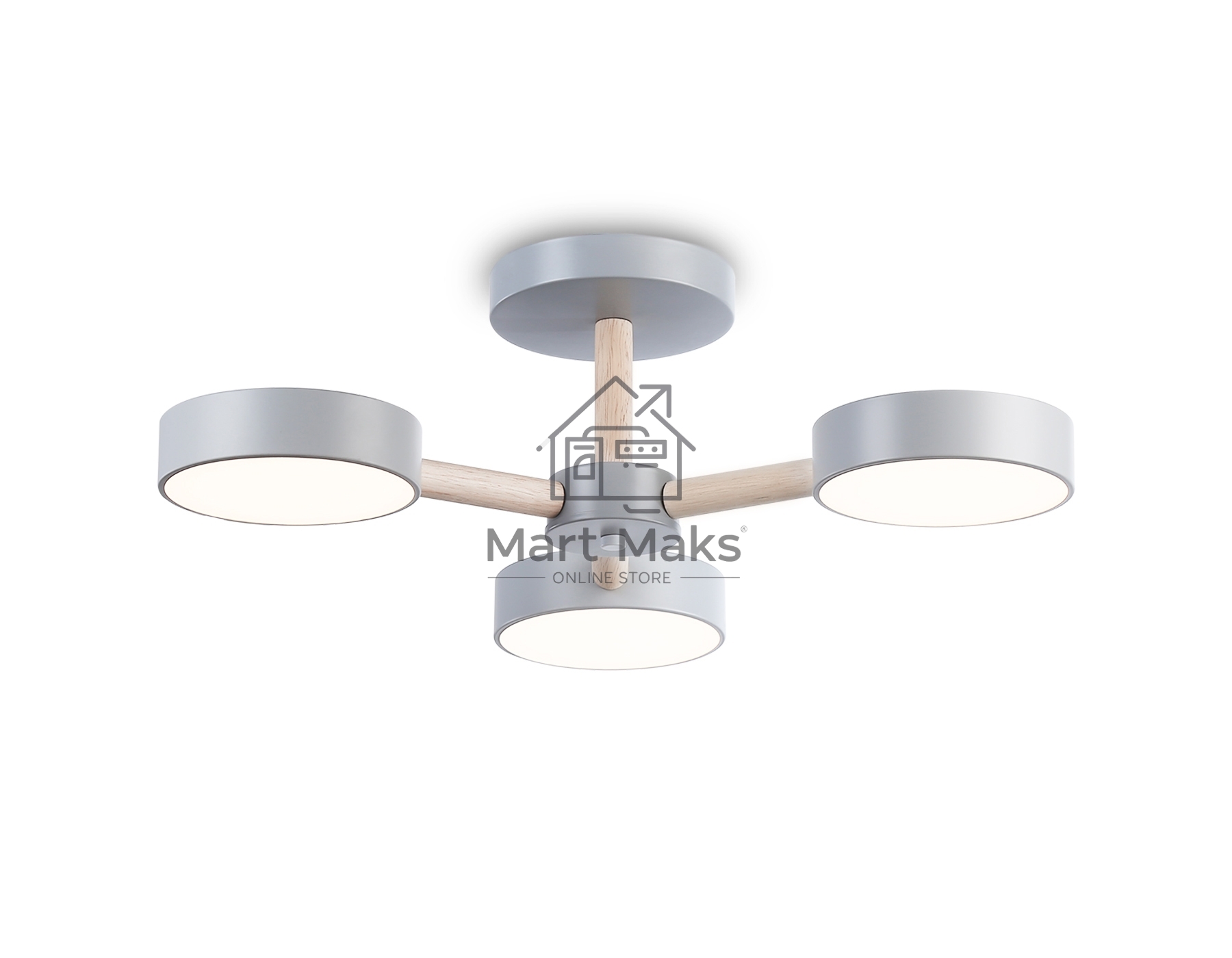 Светильник Ambrella light FL4822/3 GR серый 3000K-6400K 40W D580*160 (ПДУ ИК)