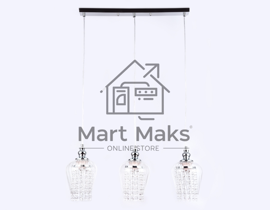 Светильник Ambrella light TR3612/3 CH/CL хром/прозрачный E27/3 max 40W 570*140*920