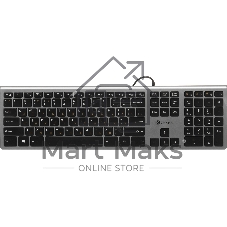 Клавиатура Oklick 890S проводная, USB Type-A, серый