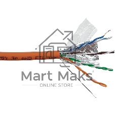 Кабель информационный Lanmaster LAN-5EFTP-HFLT-OR cat.5e FTP 4 пары 24AWG LSZH внутренний 305м оранжевый