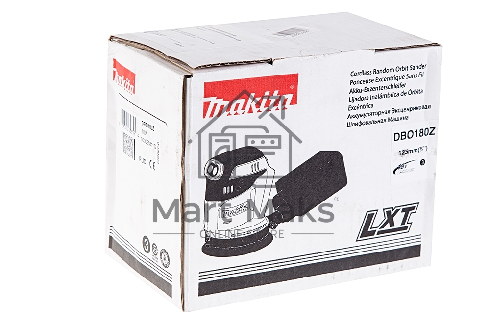 Машинка эксцентриковая MAKITA DBO180Z 18В LiIon ф125мм 7000/9500/11000об/мин ампл.2.8мм 1.7кг