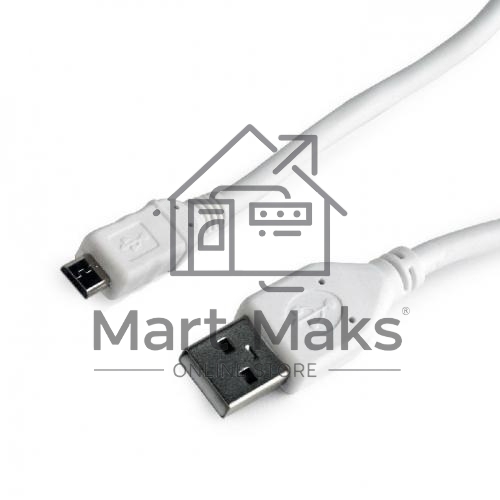 Кабель USB 2.0 Pro Cablexpert CCP-mUSB2-AMBM-W-1M, AM/microBM 5P, 1м, экран, белый, пакет