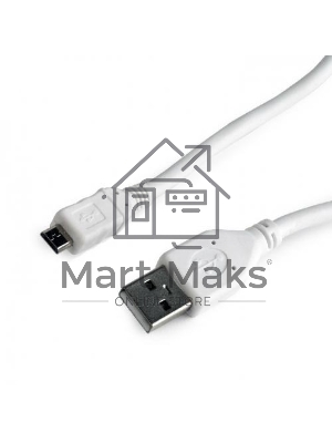 Кабель USB2.0 Pro Cablexpert CCP-mUSB2-AMBM-W-1M, AM/microBM 5P, 1м, экран, белый, пакет