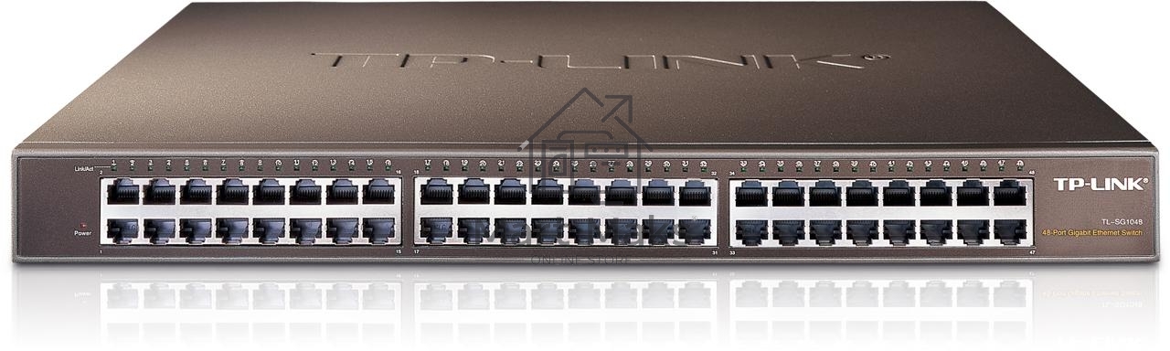 Сетевой коммутатор TP-Link SMB TL-SG1048 Коммутатор 48-port Gigabit Switch, 1U 19-inch rack-mountable steel case