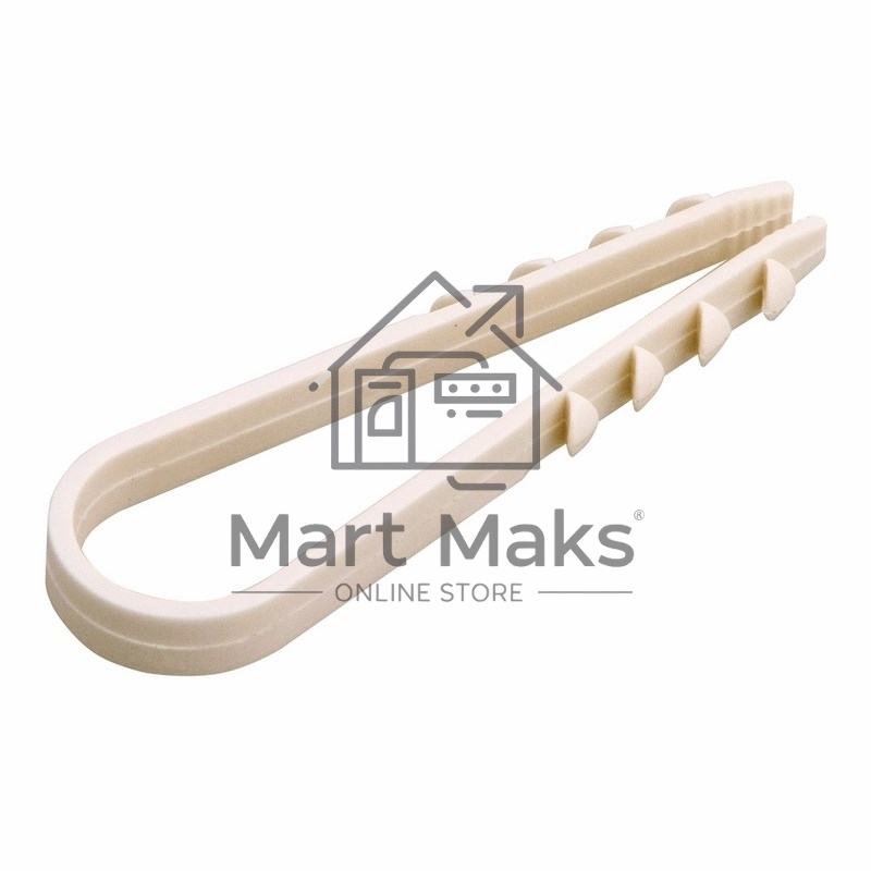 Дюбель-хомут нейлоновый Rexant 11-18 мм, белый, упаковка 100 шт.