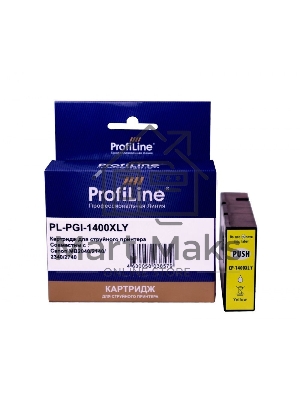Картридж струйный ProfiLine PL-PGI-1400XLY для принтеров Canon MB2040/MB2140/MB2340/MB2740 с чернилами Yellow