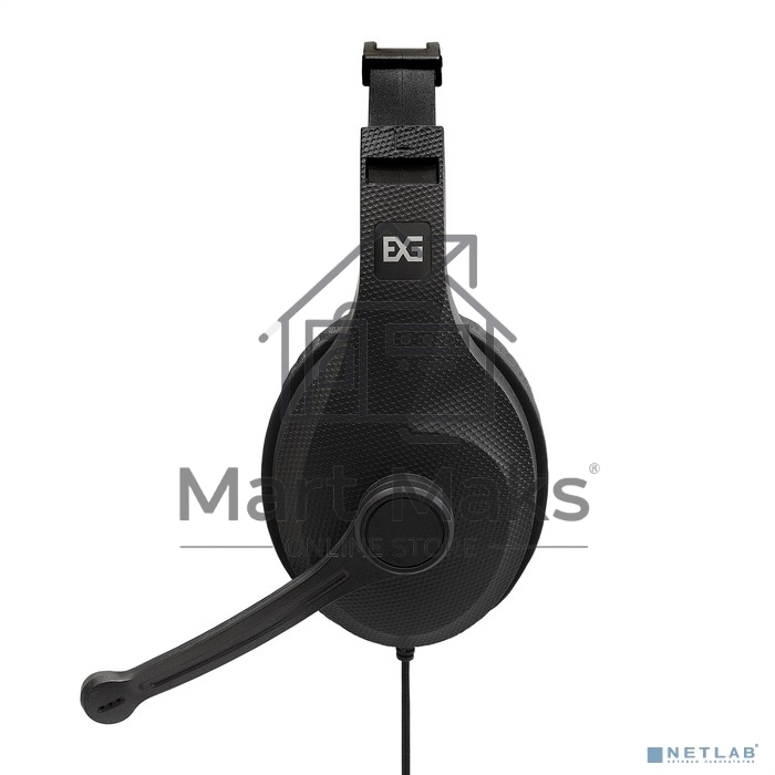 Стереогарнитура ExeGate EX289748RUS Office HS-102S (3,5мм Jack интерфейс, длина кабеля 1,5м)