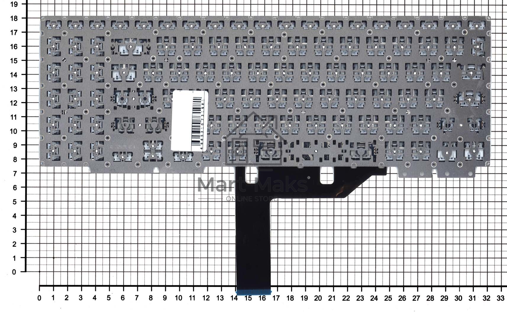 Клавиатура для ноутбука Asus ZenBook Flip 15 UX562F серебристая с подсветкой