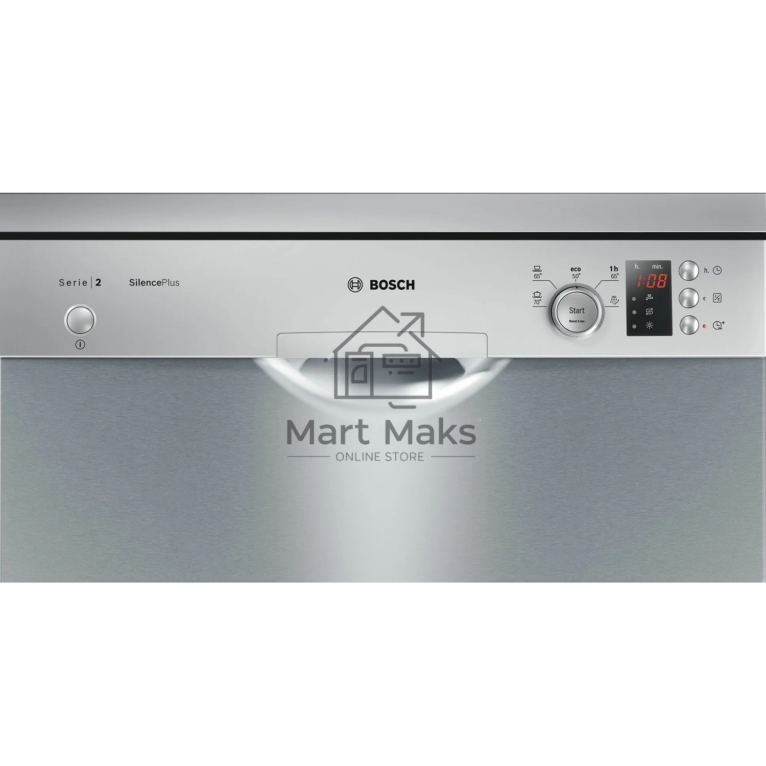 Посудомоечная машина Bosch SMS25AI05E, серебристая, 60 см, 12 компл., 48 дБ, класс A++