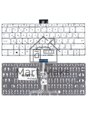 Клавиатура для ноутбука HP Pavilion x360 11-K белый без рамки горизонтальный Enter