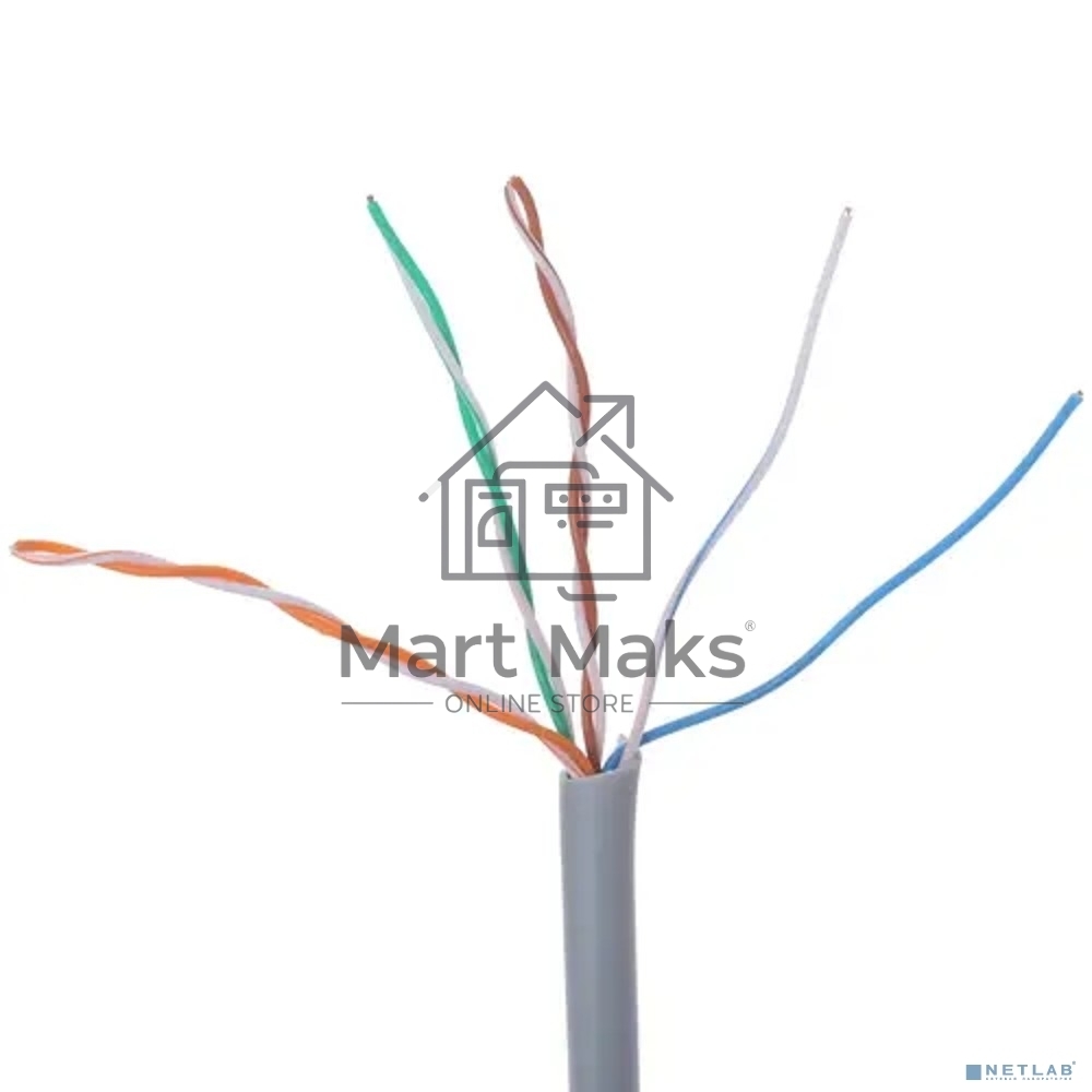 Кабель UTP PROconnect 4PR 24AWG, CU (медь), CAT5E, 100 МГц, PVC, серый, бухта 50 м