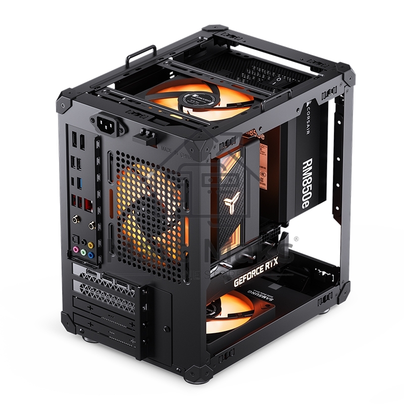 Компьютерный корпус JONSBO C6-ITX Black ITX без БП, боковая панель из закаленного стекла, mini-ITX, черный