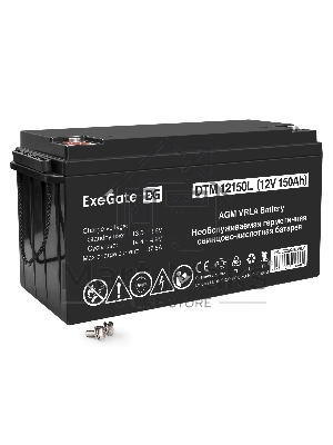 Аккумуляторная батарея ExeGate DTM 12150L (12V 150Ah, болт М8)