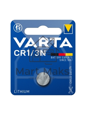 Батарея Varta Lithium CR1/3N (1шт) блистер