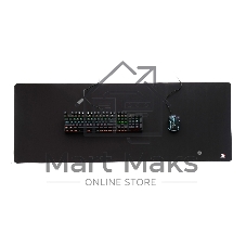 Коврик для мыши Gembird MP-120-60-BLACK, черный, 1200х600х3мм, ткань+резина, оверлок, коробка