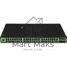Коммутатор Digma DSP848G-6S+R700, 48×1 Гбит/с + 6×10 Гбит/с SFP+, управляемый