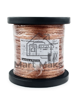 Акустический кабель Cablexpert CC-TC2x0,75-50M, прозрачный,  50 м, на катушке