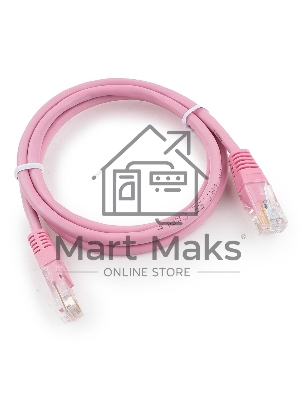 Патч-корд UTP Cablexpert кат.5e, 1м, литой, многожильный, розовый