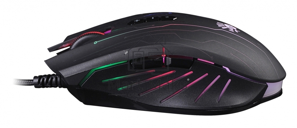 Мышь проводная A4Tech Bloody Q82 черный, 3200 dpi, USB, кнопки - 8