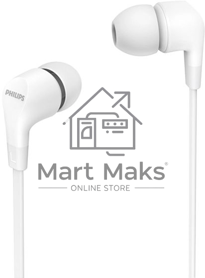 Гарнитура вкладыши Philips TAE1105WT/00 1.2м белый проводные в ушной раковине