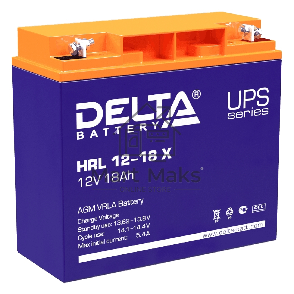 Батарея Delta HRL 12-18 X (17.8 А\ч, 12В) свинцово- кислотный аккумулятор
