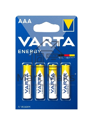 Батарейки VARTA ENERGY AAA бл. 4 (рус.) Батарейки VARTA ENERGY AAA бл. 4 (рус.)