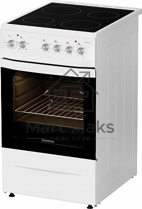 Плита электрическая Darina 1D5 EC 241 614 W белый/черный, конфорок 4 шт, духовка 50 л, 50 см x 85 см x 60 см