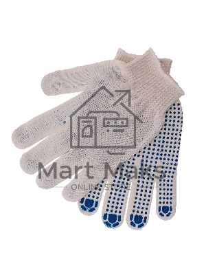 Перчатки трикотажные, с ПВХ точкой, 10 класс Россия