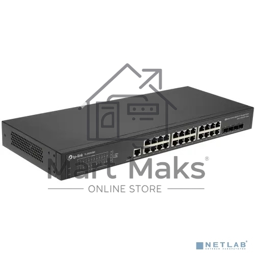 Коммутатор TP-Link JetStream™ 24-port Pure-Gigabit L2+ Managed Switch, 24 10/100/1000Mbps RJ45, 4*10G SFP+ Slots