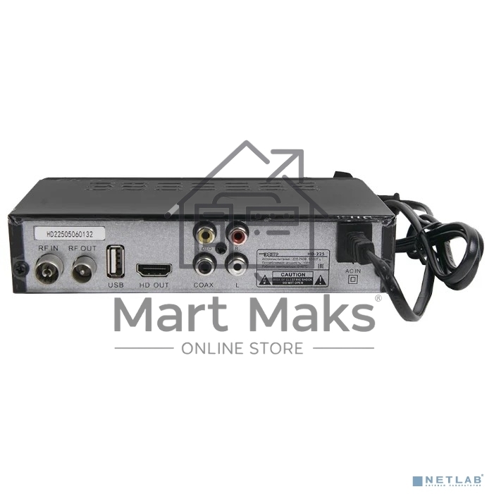 Ресивер эфирный цифровой DVB-T2/C HD HD-225 метал, дисплей DOLBY DIGITAL, Эфир