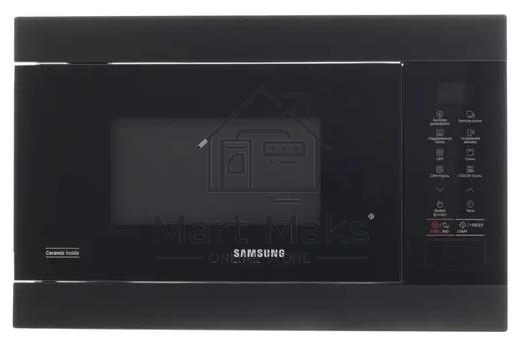 Микроволновая печь встраиваемая Samsung MG22M8054AK/BW черный, 22 л, 850 Вт, переключатели - сенсор