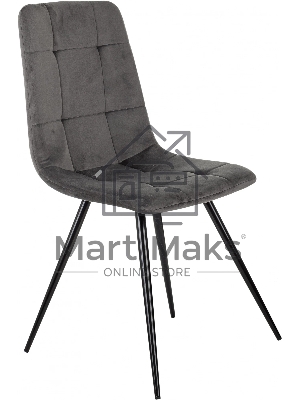 Стул для дома Бюрократ CH-K1_2 комплект 2шт т.серый Holland 18 металл черный на ножках (CH-K1_1/HL18_2)