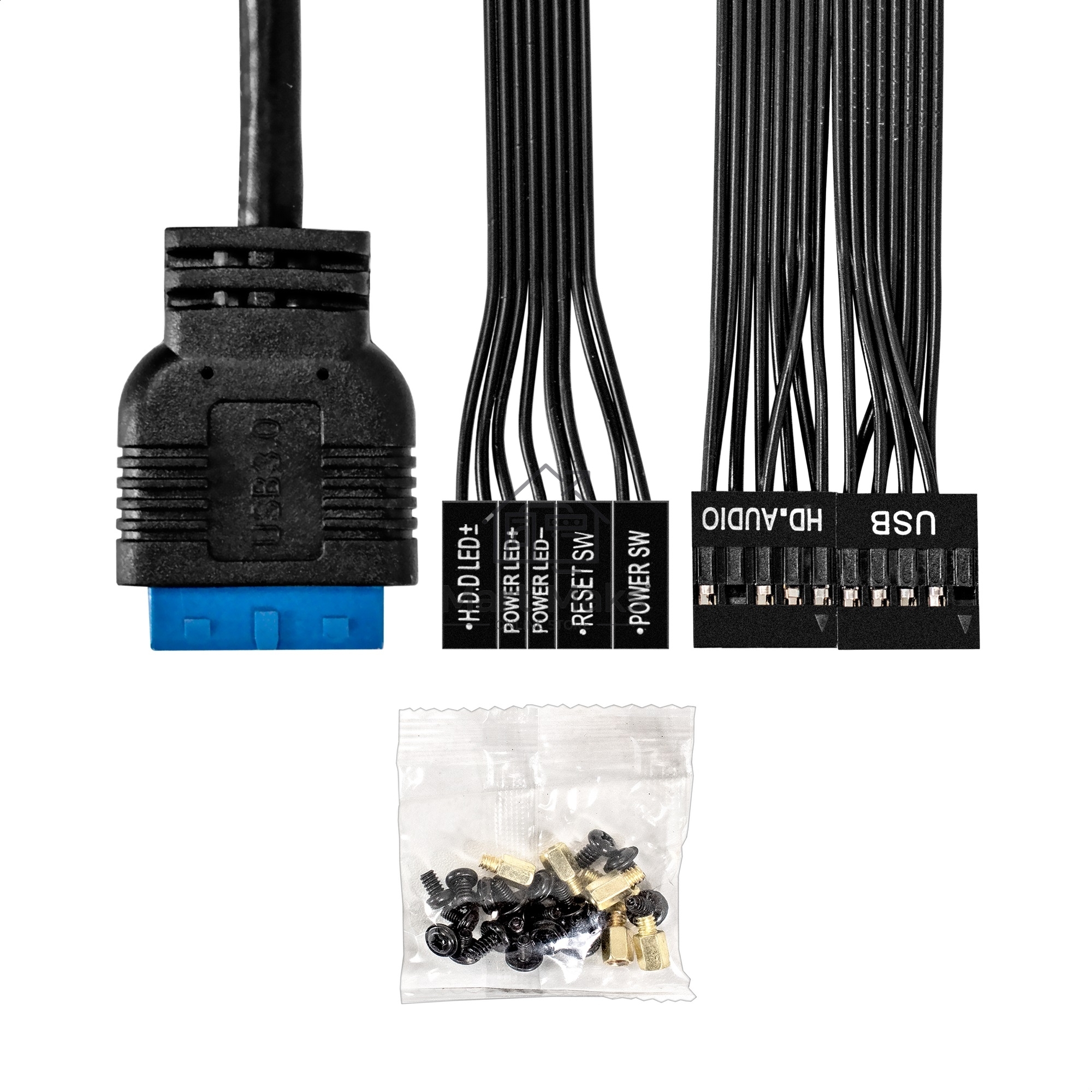 Компьютерный корпус Minitower ExeGate BAA-308U2-UNS400 (mATX, БП UNS400 с вент. 12см, 1*USB+2*USB3.0, HD Audio, черный)