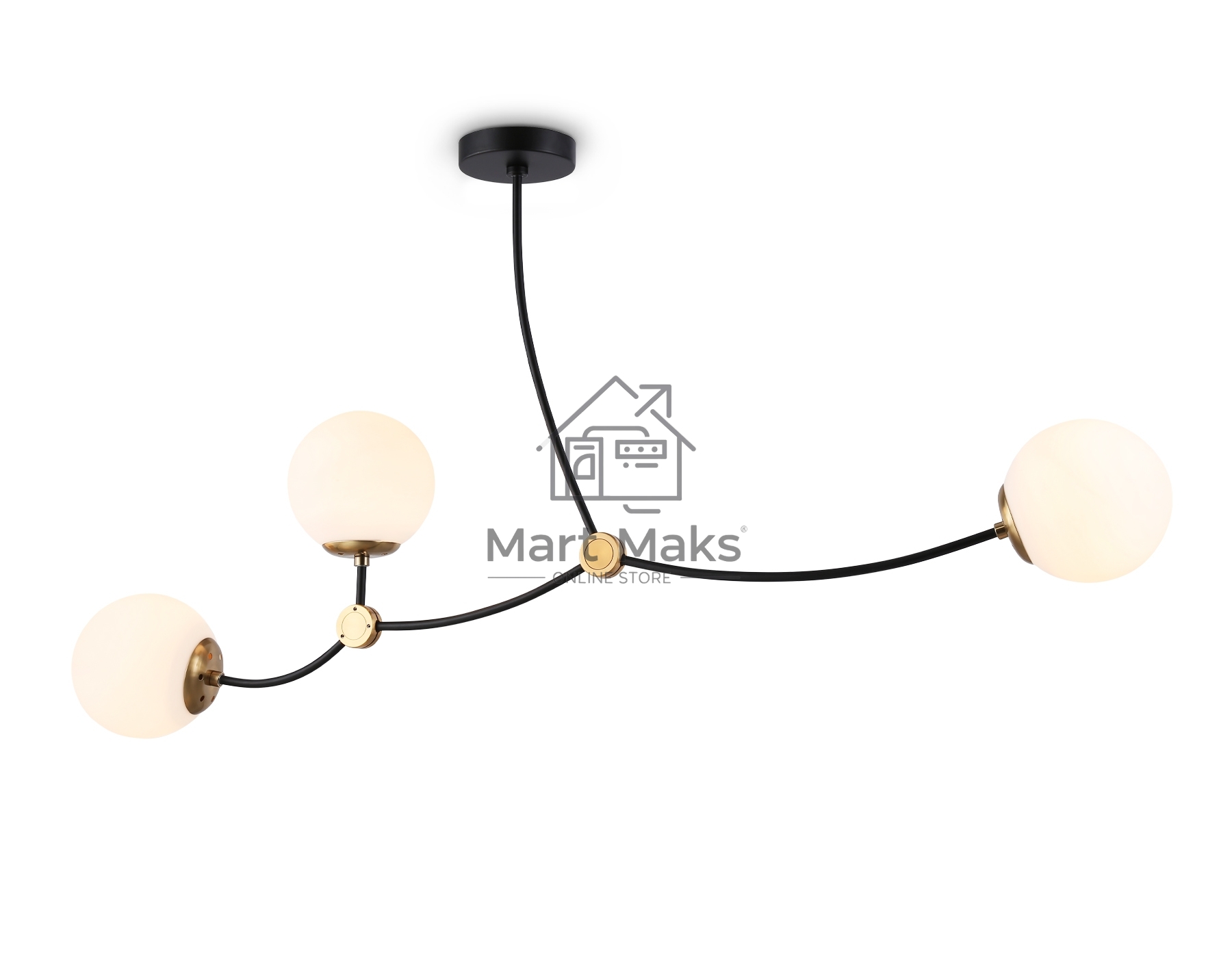 Светитльник Ambrella Light TR2568/3 BK/SB черный/бронза E27/3 max 60W 1130*150*540