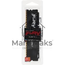 Оперативная память Kingston Fury Beast, DDR5, 16Gb (1x16Gb), 6400MHz, CL32, DIMM, с радиатором, черный